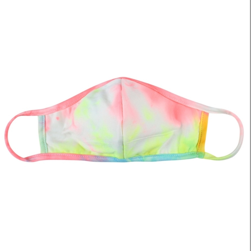 TIE DYE Fashion Print Yellow Blue Pink Face Mask